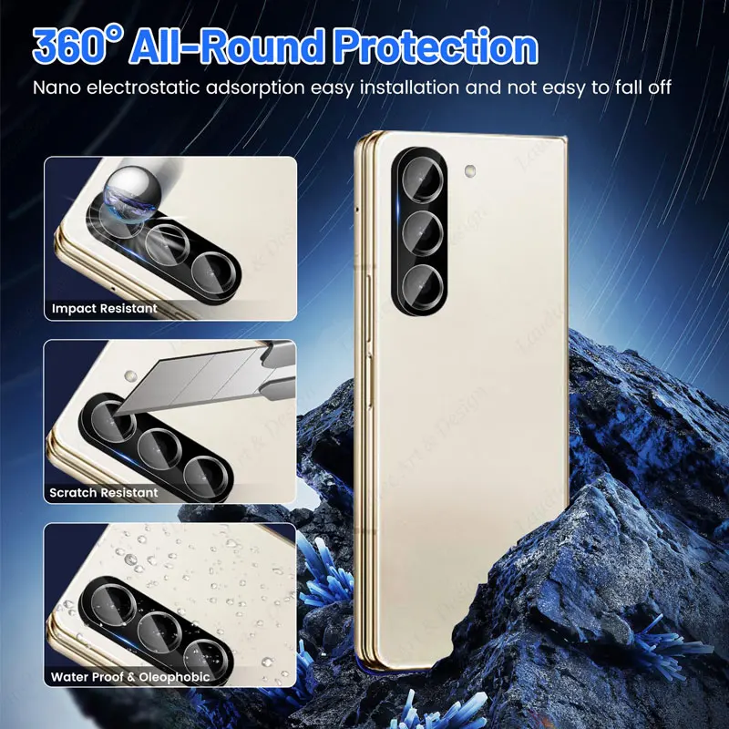 Laudtec GHM006 With Built In Waterproof Case Phone Tempered Glass Protector Screen Protectors For Samsung Galaxy Z Fold Flip 5