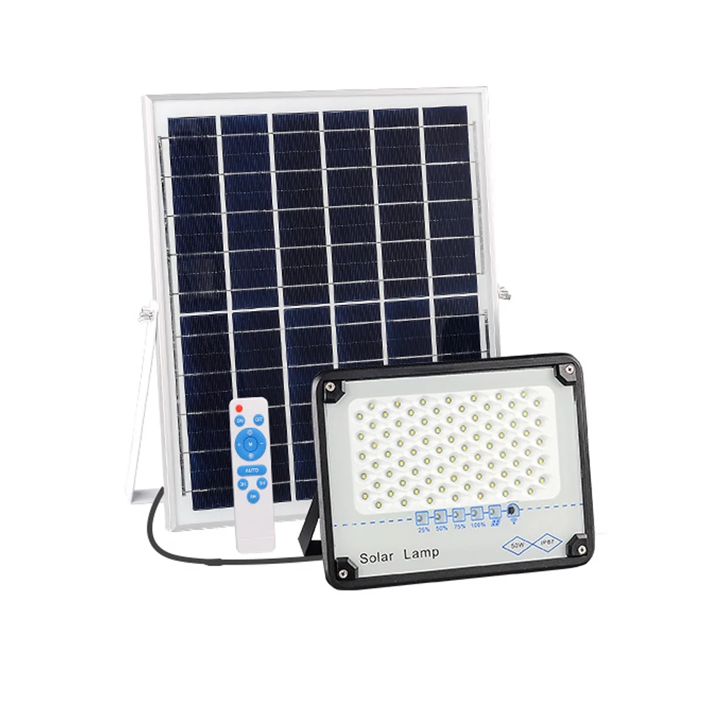 2023 New Outdoor Solar Floodlight Waterproof IP67 Remote Control 100W Solar Flood light OEM High Power LED Projection Light