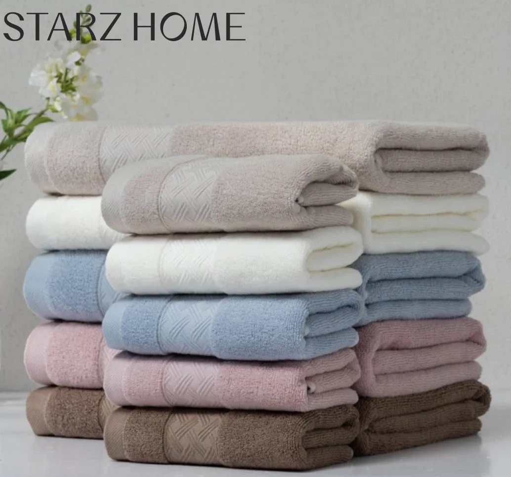 100% Cotton Bath Towel Adult Soft Absorbent Towels Bathroom Sets For Home or Hotel
