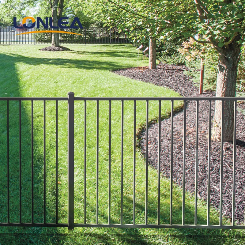 Modern Wrought Iron Design Fencing Galvanized Steel Garden Balcony Panel Metal Fence