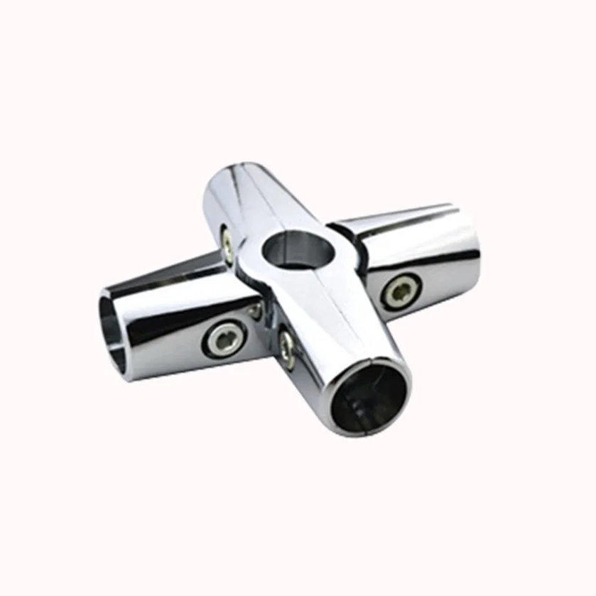 Metal chrome 25mm round tube connector Joker