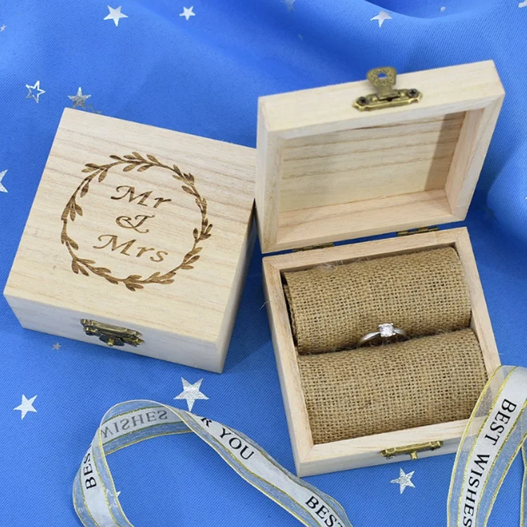 custom japanese paulownia wood ring boxes