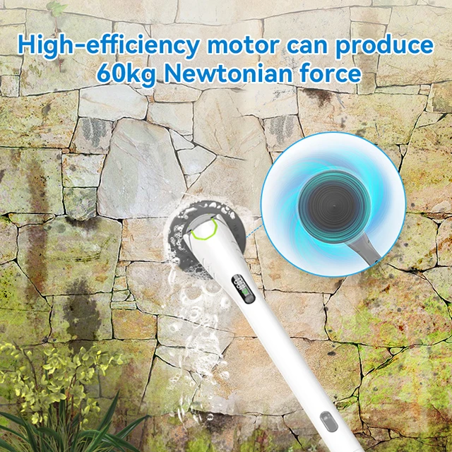 Cleaning supplies mop electric shower power scrubber with 6 multi-purpose brush heads can remove hard stains easily and quickly