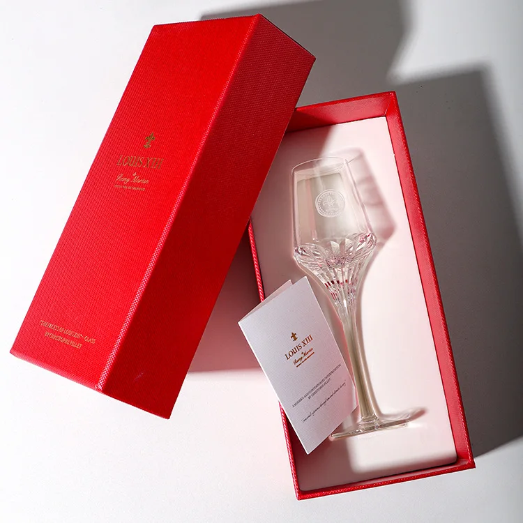Cognac brandy Louis XIII the same wine glass crystal tall whisky gift box smelling glass