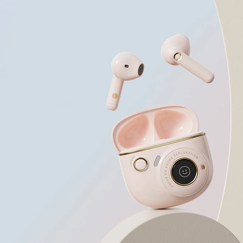 LIBERFEEL Edifier 2022 new arrival retro noise-canceling gaming wireless earphones accessories earbuds with LED digital display