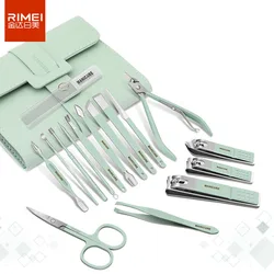 RIMEI  hot sale professional set manicure pedicure 17pcs in 1 nail care set manicure pedicure