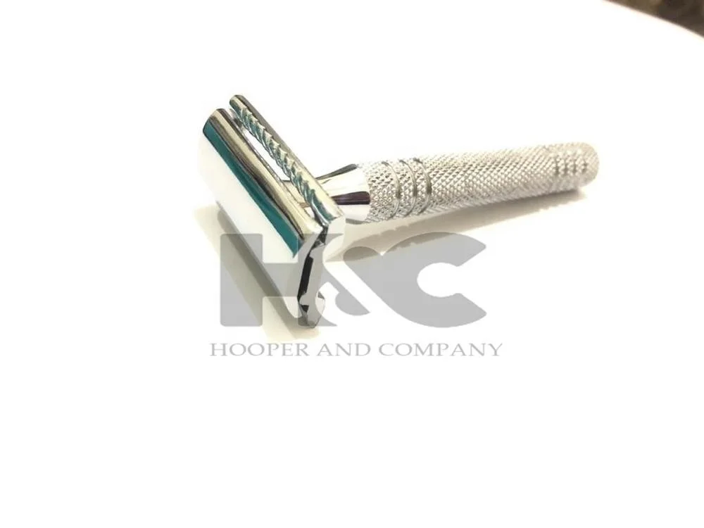 Long Handled Chrome Plated Double Edge Safety Razor for Classic Shaving Sustainable Stainless steel custom design
