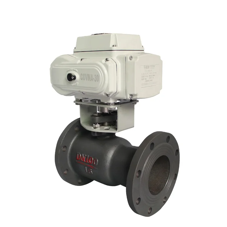 COVNA DN50 2 дюйма Way 1 шт. 110VAC двойной фланцевый тип Электрический привод шаровой клапан из углеродистой стали моторизованный электрический