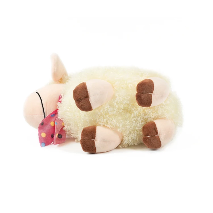 High quality fabric soft cream lamb sheep plush stuffed toys