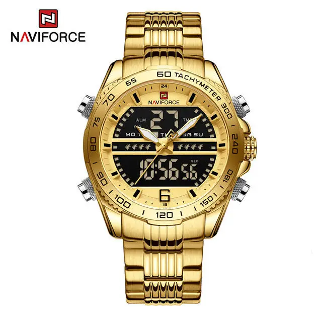 NAVIFORCE 9195 High Quality Male Quartz Men Wrist Watches Alloy Chronograph Cheapest Watch Men Watch 2022
