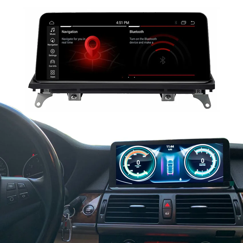 KANOR новейший Android 10,0 система 8 ядер MSM8953 4 + 64g сенсорный экран автомобильный мультимедийный плеер GPS X5 E70 X6 E71 для BMW