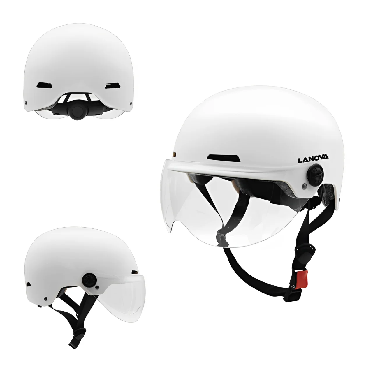 New Design 4 vents electric scooter helmets with visor skating bike helmet adults Cycling Half Helmet