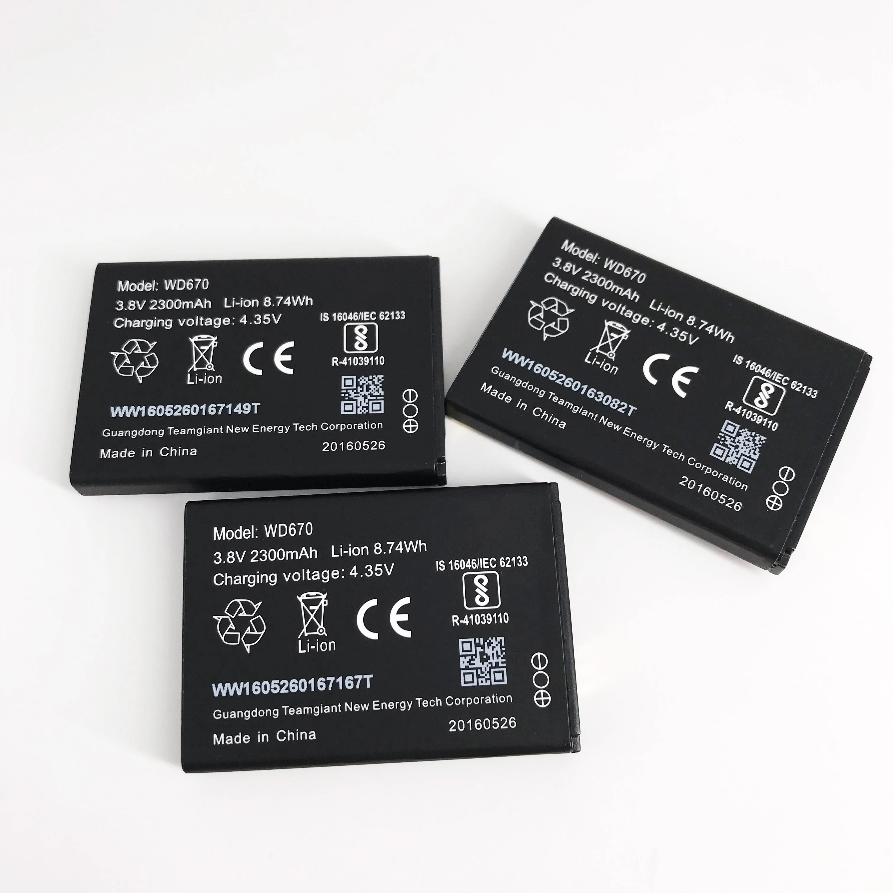  Литий-ионный аккумулятор для Wi-Fi-роутера WD670 3 8 в 2300