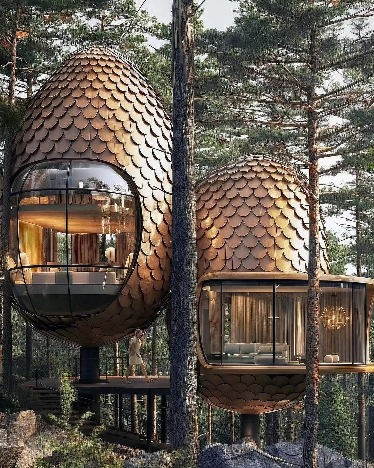 Custom Creative Seeds Wooden House Ins Portable Tiny Hotels Tree House