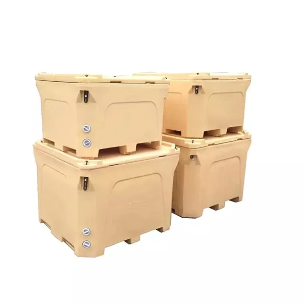 Gint 2021 Popular Large Size 300L 550L 660L 1000L large rotomolded ice cooler fish bins factory price seafood container