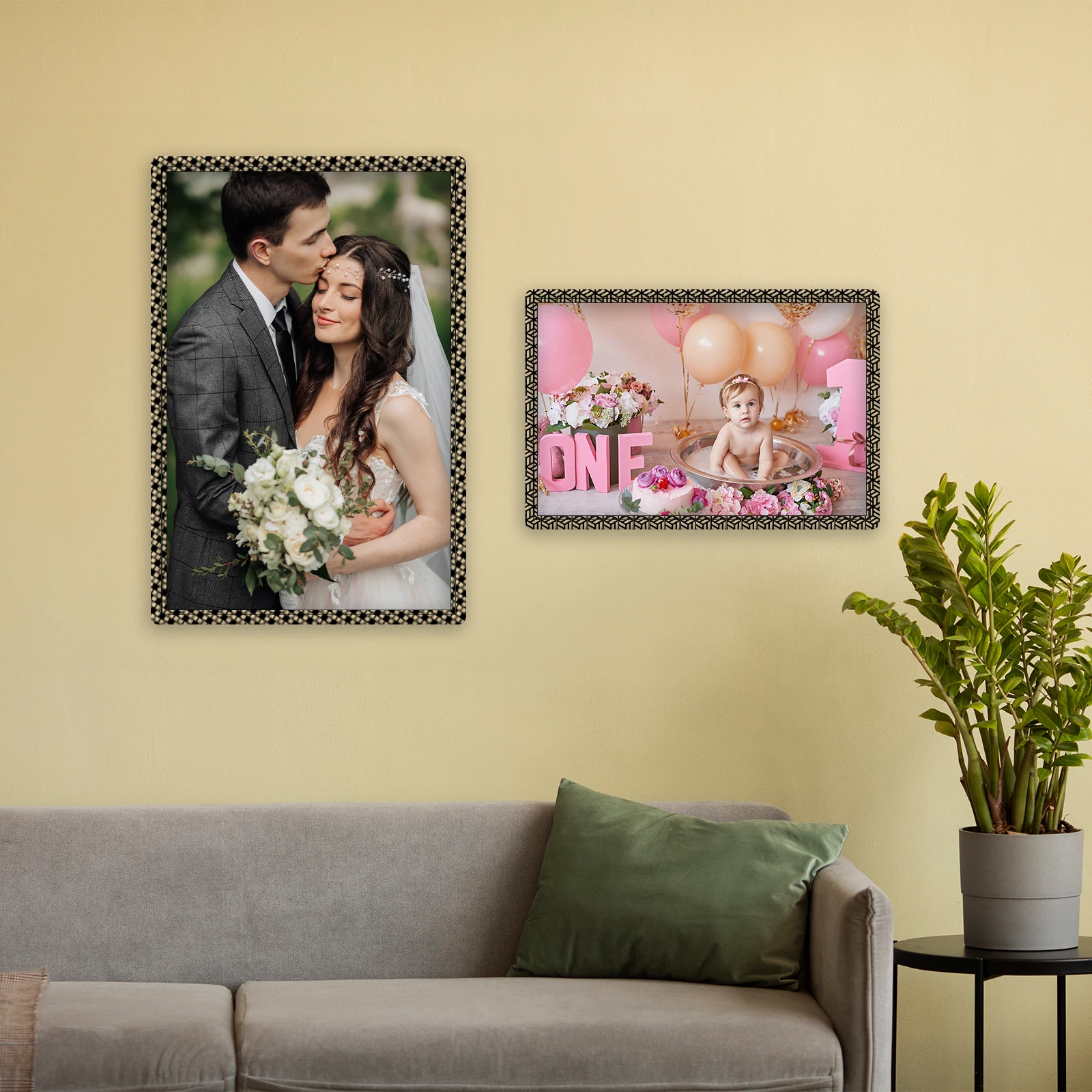 Hot 3D Printing Frameless Art Deco Tapestry Fabric Wall Decor Office Bedroom Living Room White Metal Frame