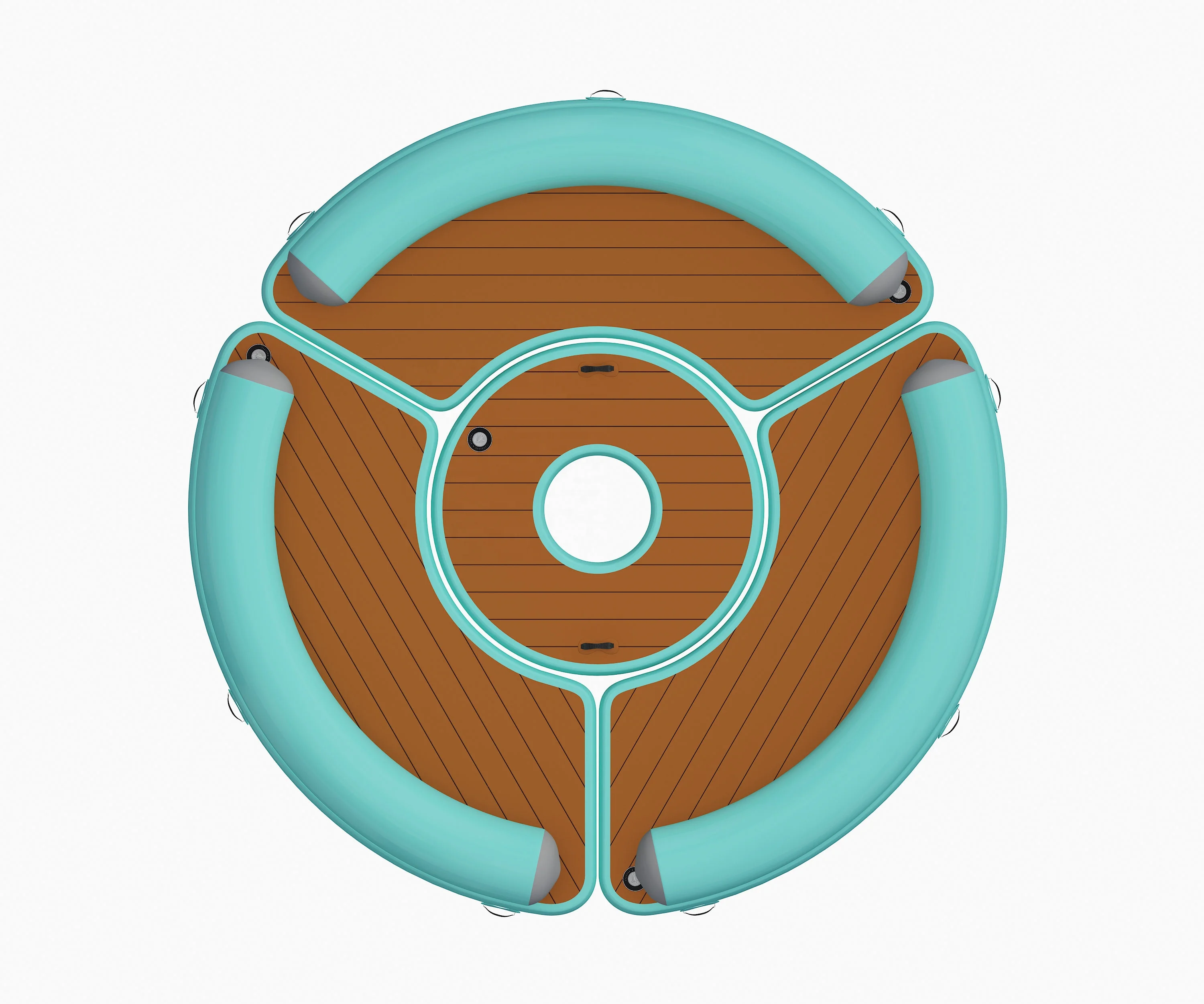 Swimming Water Inflatable Pontoon Boat Fishing Floating Platform Dock Eva Float Mats With Chair