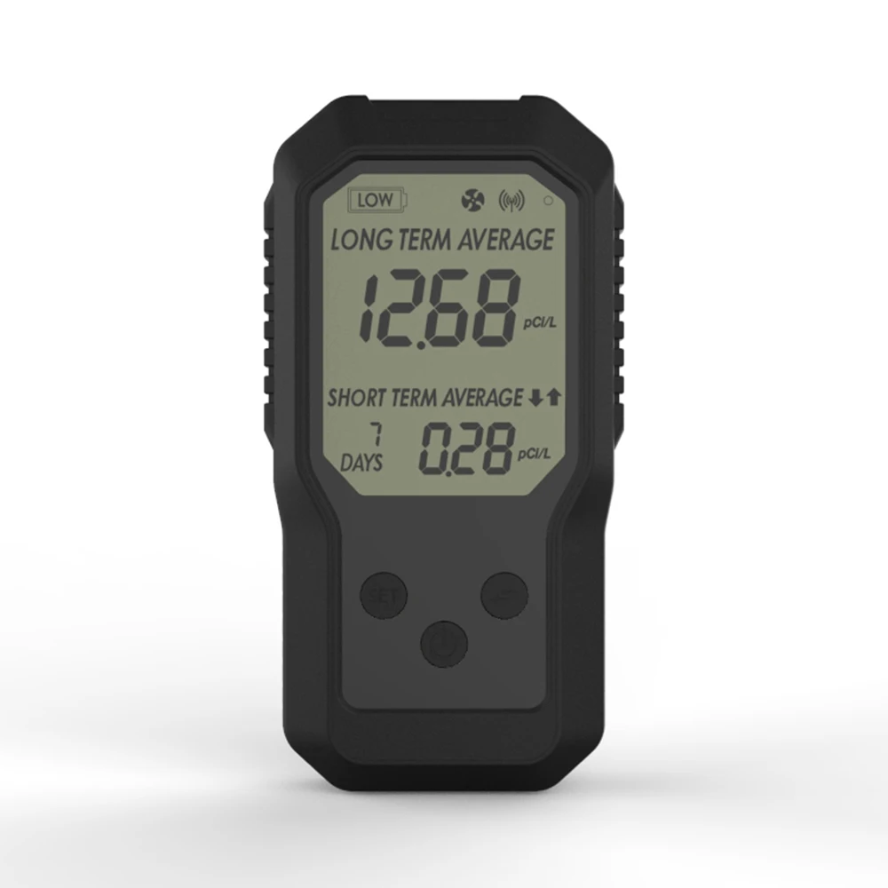 Chinese factory provide hot selling air quality monitor products handheld radon meter LCD screen display radon detector monitor