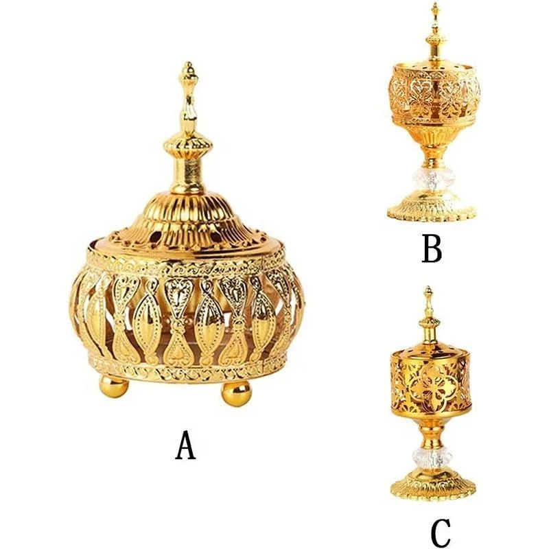 Middle East Creative Fashion Decoration Incense Burner for Home Simplicity Sandalwood Burner Metal Craft Lace Incense Burner