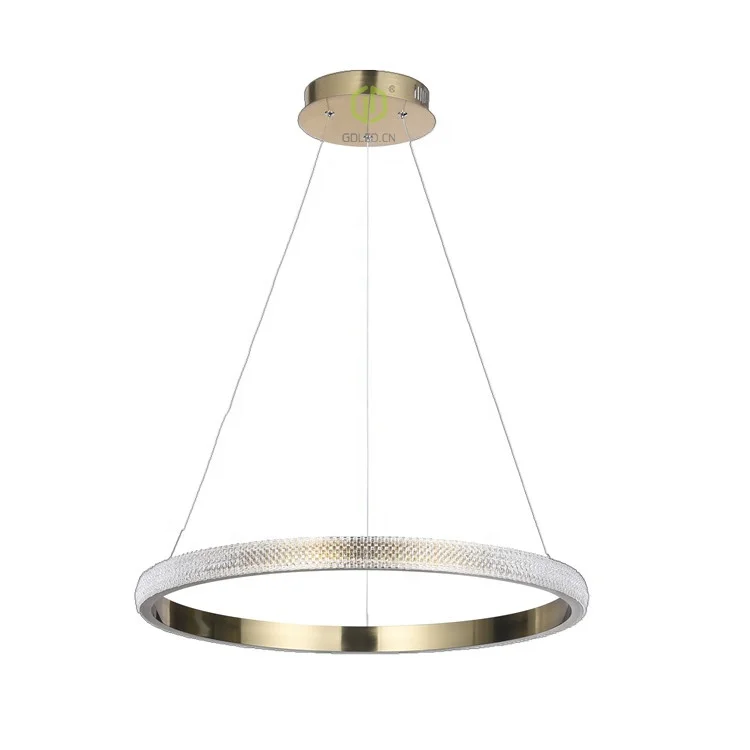 Aluninum  Mordern Single Ring Pendant Light LED Living Room Bedroom Contemporary Hanging Light 3000K 6000 K