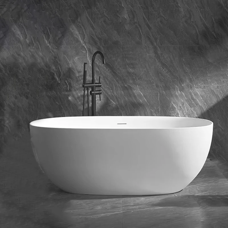 Vasca da bagno Badekar banheiro ingles modern luxury art marble bath tub Oval freestanding bathtub price
