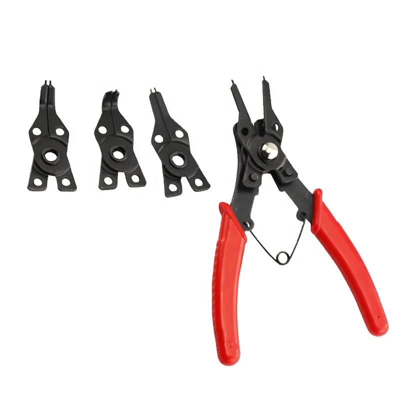 HUAJU INDUSTRIAL Multifunction 4 IN 1Circlip Pliers Snap Ring Pliers Internal External Ring Remover Tool