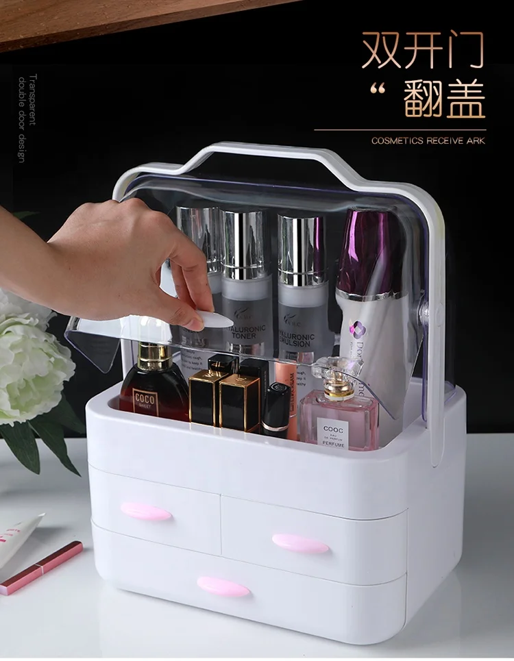 
In Stock China home Modern style makeup organiser cosmetic storage capsule box 