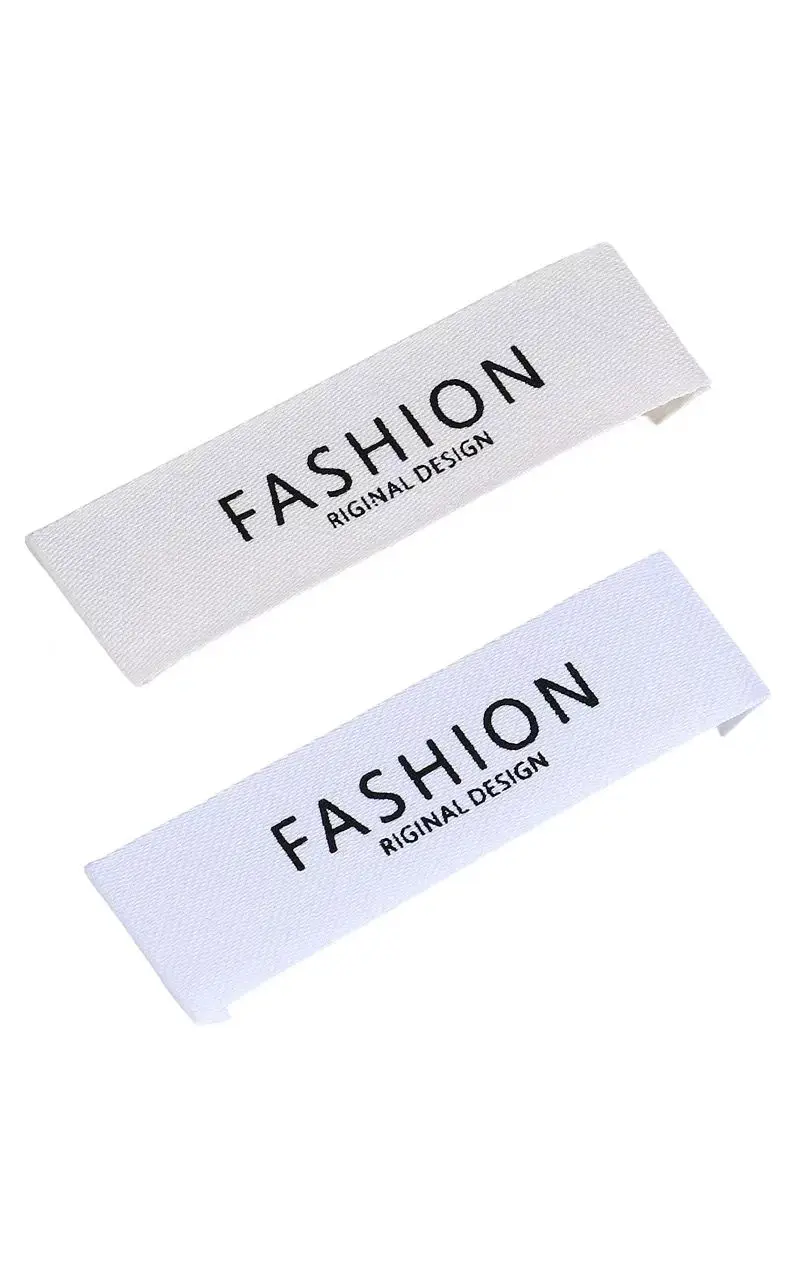 Sublimation Garment woven label clothing size label Custom Brand Logo label printing iron on logo clothing  tags for brand