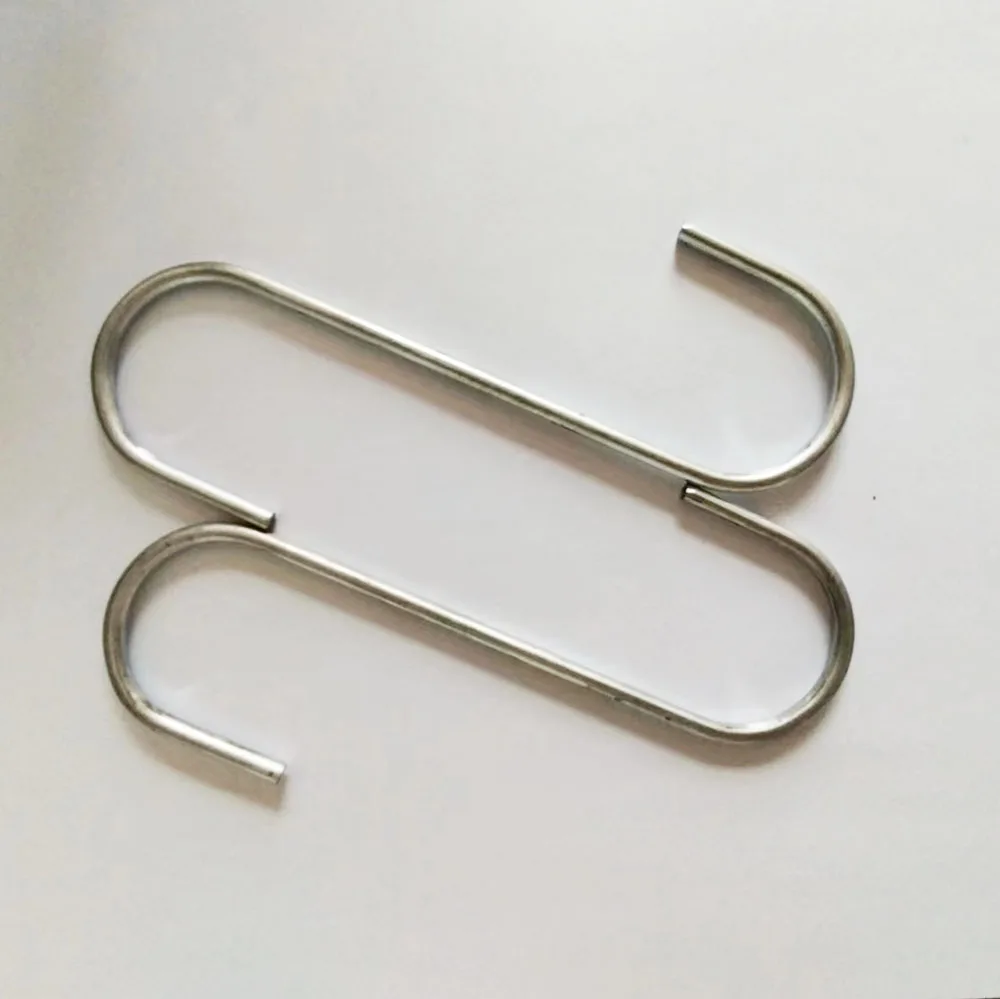 Металлический закрытый S-крюк для стены с пластиковым покрытием