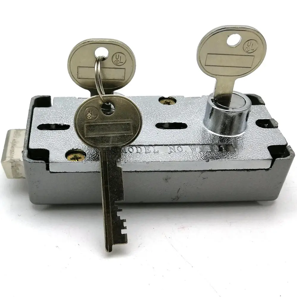 WTS-01 Wholesale price  mechanical  Key Safe Deposit Box Lock WTS01 with double cahngable nose