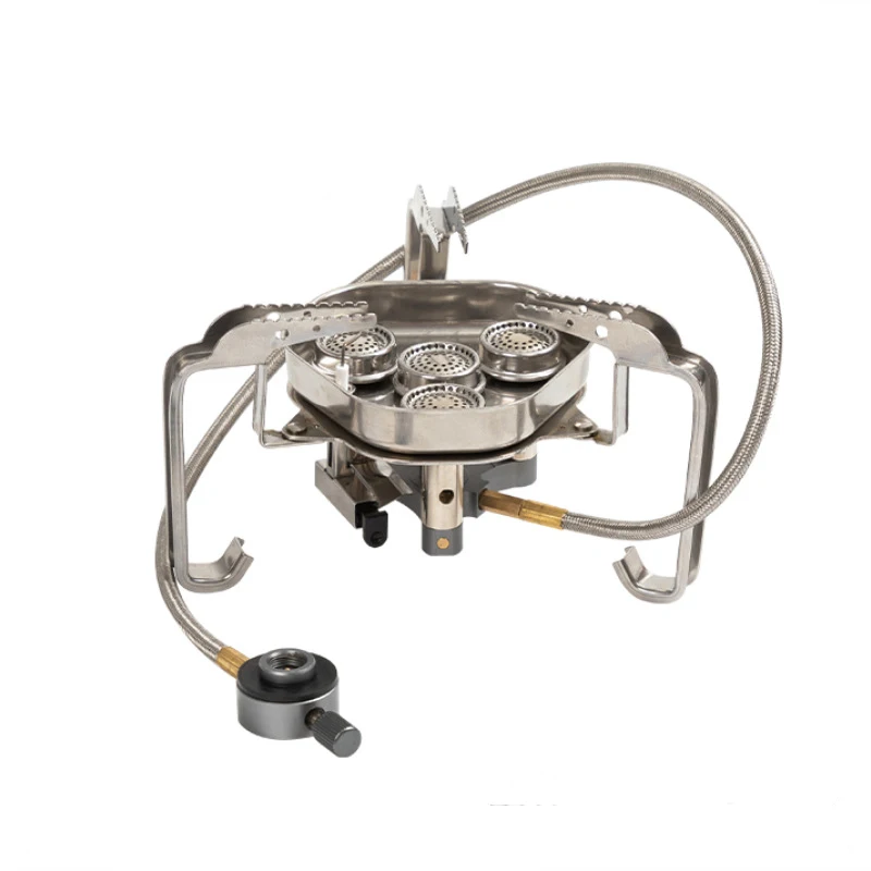 S4 Outdoor mini portable camping propane gas stove folding 4 burners kitchen