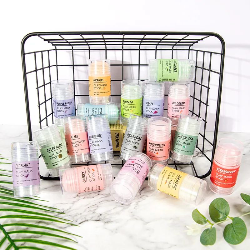 Hot sales product green tea purifying clay stick mask deep clean Oil Control Face Mask Stick Clay Mask Stick