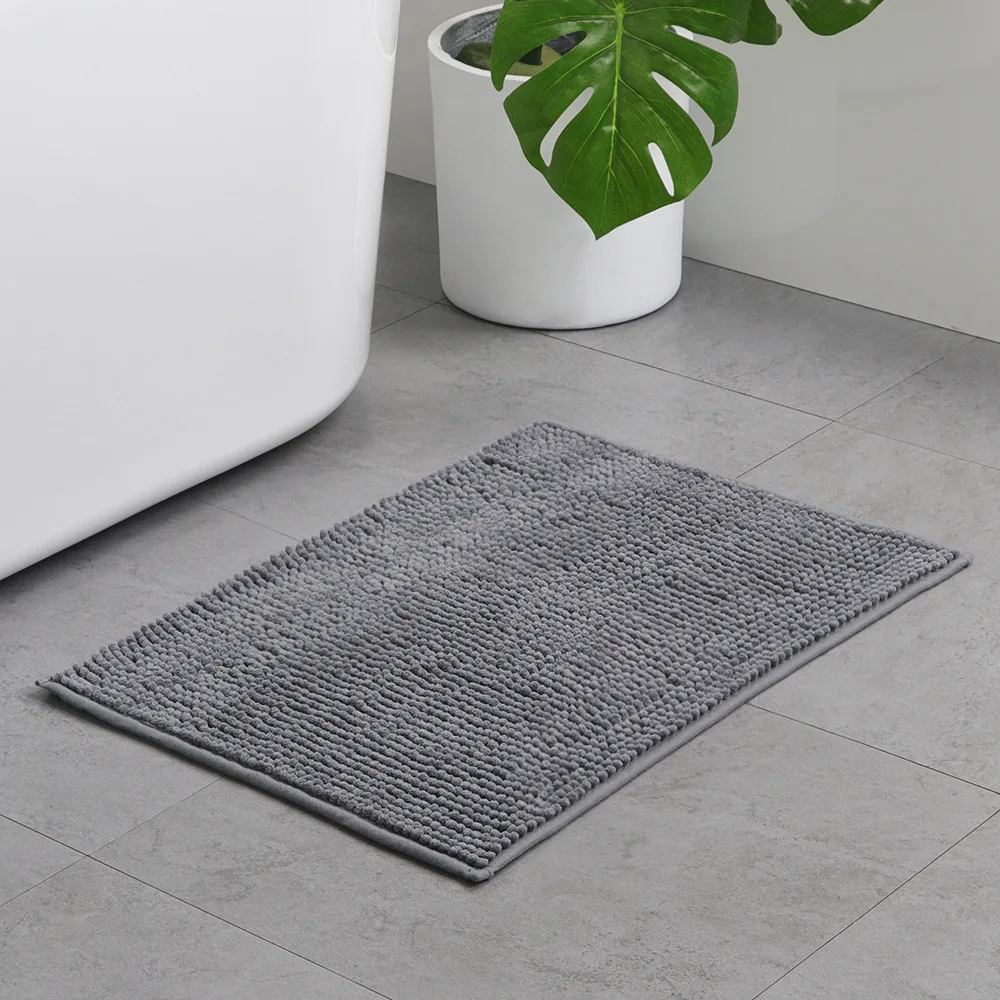 Yinzam Home Luxury Chenille Bath Mat Rug for for Entrance Mat Rug Bathroom Shower Tub Non Slip Chenille Water Absorbent Shaggy