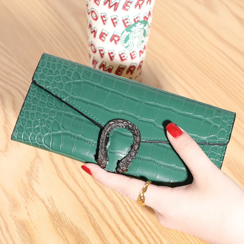 
Dionysus Long Purse for women Lady Wallet Crocodile Pattern Tiger Head Snake Shape Money bag Coin Slip Portable Bag Luxury brand 