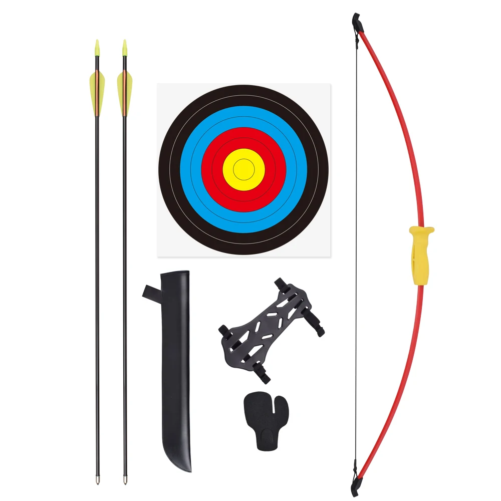 Youth bow set 10lbs archery toy fiberglass bow kit 4-8 years old