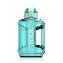 Large Capacity Water Bottle Jug For Gym with Straw Time Marker Dishwasher Safe 1/2 Gallon 64 Oz Water Bottle Jug BPA Free