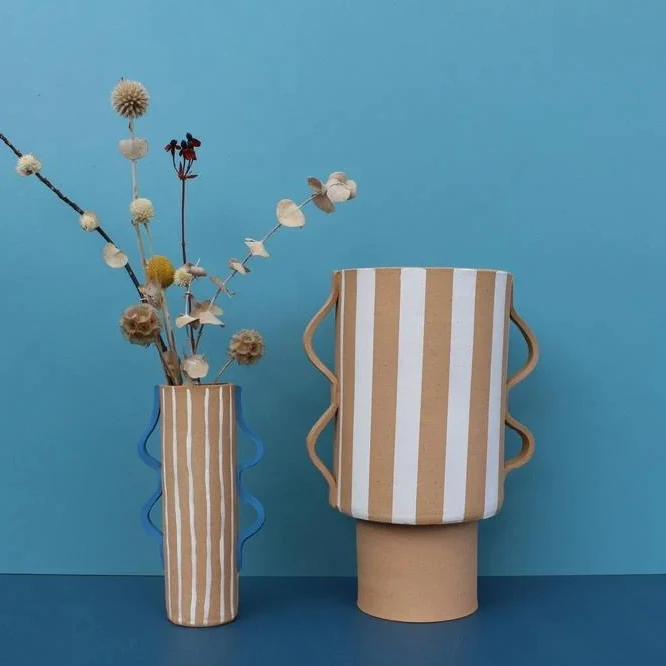 Europe Nordic Ornament Wedding Centerpiece Tabletop Decoration Flower Vase Creative Porcelain Ceramic Flower Vases With Hand