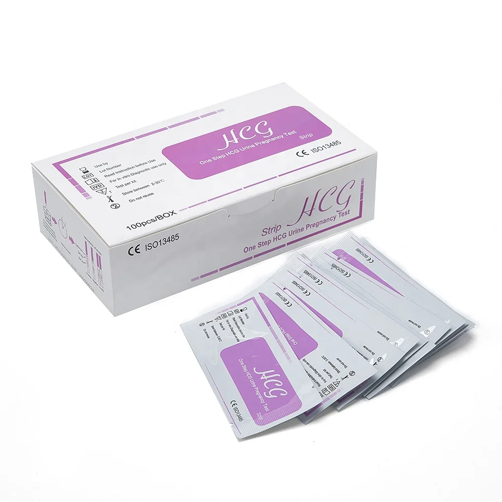 100PCS/BOX HCG Strip Early Urine One-step  Pregnancy  Test Strip Home Use