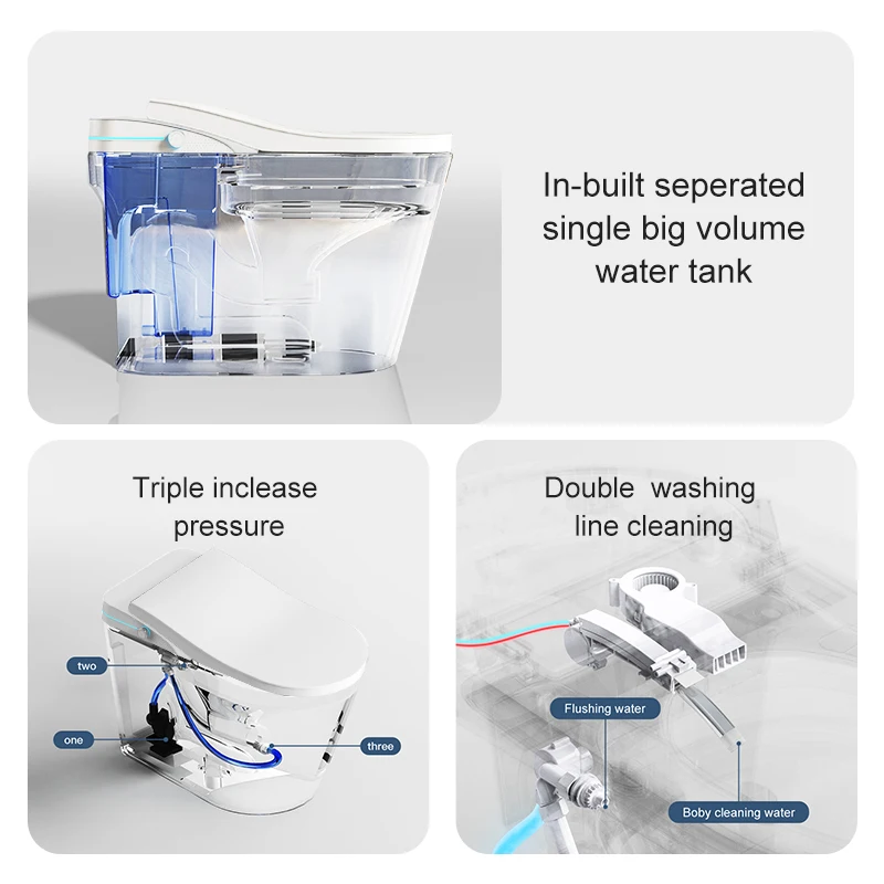 New Design Dual Flushing One-piece Ceramic Toilet Ceramic Bathroom Wc Toilet Smart Japanese Toilet Wc