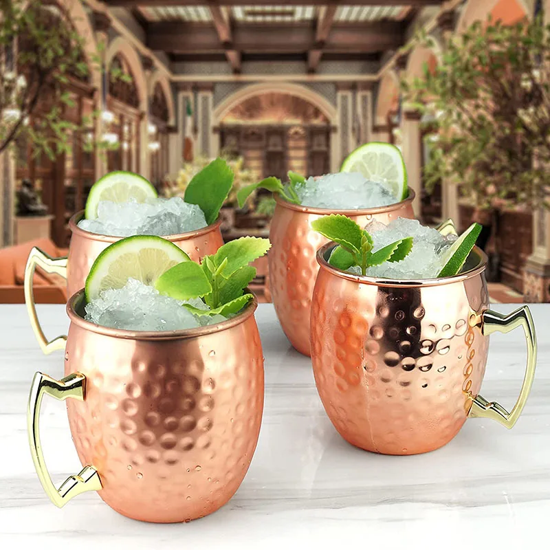 OEM нержавеющая сталь 16 oz МОСКОВСКИЙ Мул медные кружки набор из 4 шт.