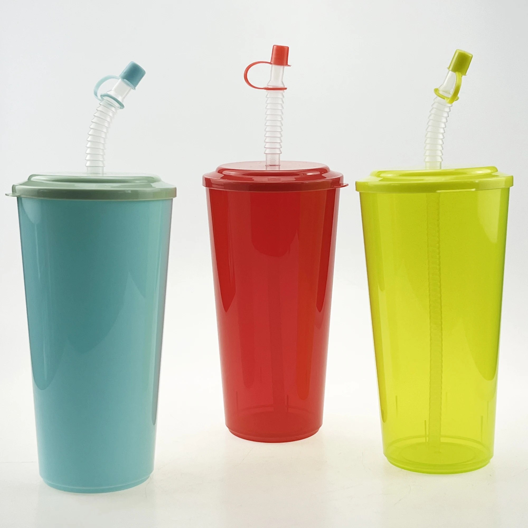32oz Reusable PP Plastic Tumbler Cup with Custom Logo with Lid and Straw For Drinking
