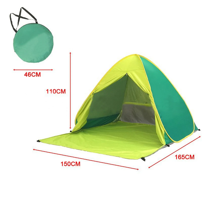 New Design Outdoor Rainproof Mosquito Proof Portable Instant Pop Up Tents Large Size 4-5 Kids Tent For Beach With Carry Bag