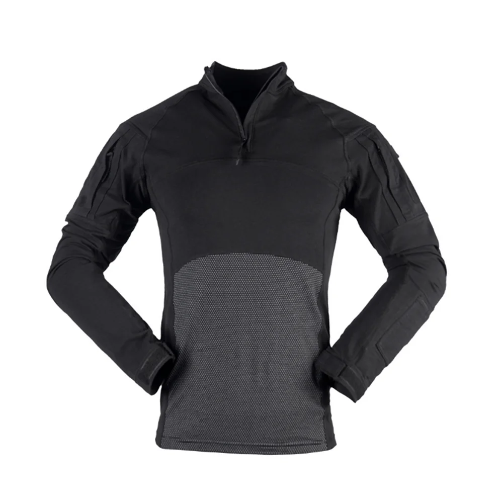 Outdoor Combat Shirts Tactical Knitted Clothing Uniform CP Camouflage Suit Breathable Work Clothes Shirt