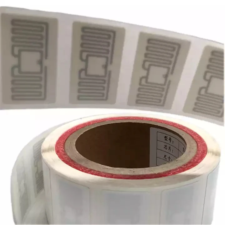 wholesale UHF RFID 860-960MHz adhesive sticker label customized size printable RFID PET retail tags for product identification