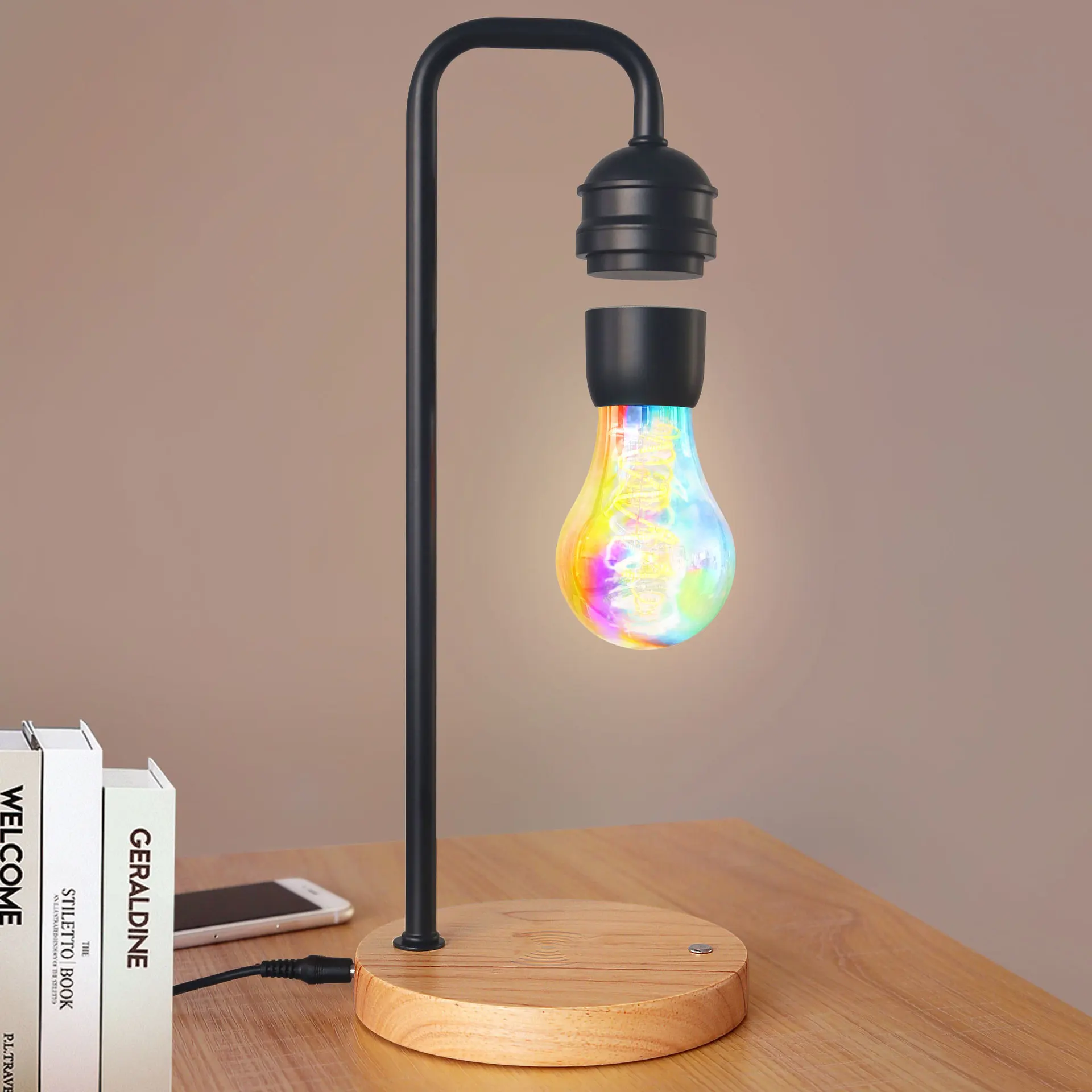 Best Quality LED desk lamp Floating Lamp Magnetic Levitation Table Lamps with wireless charging
