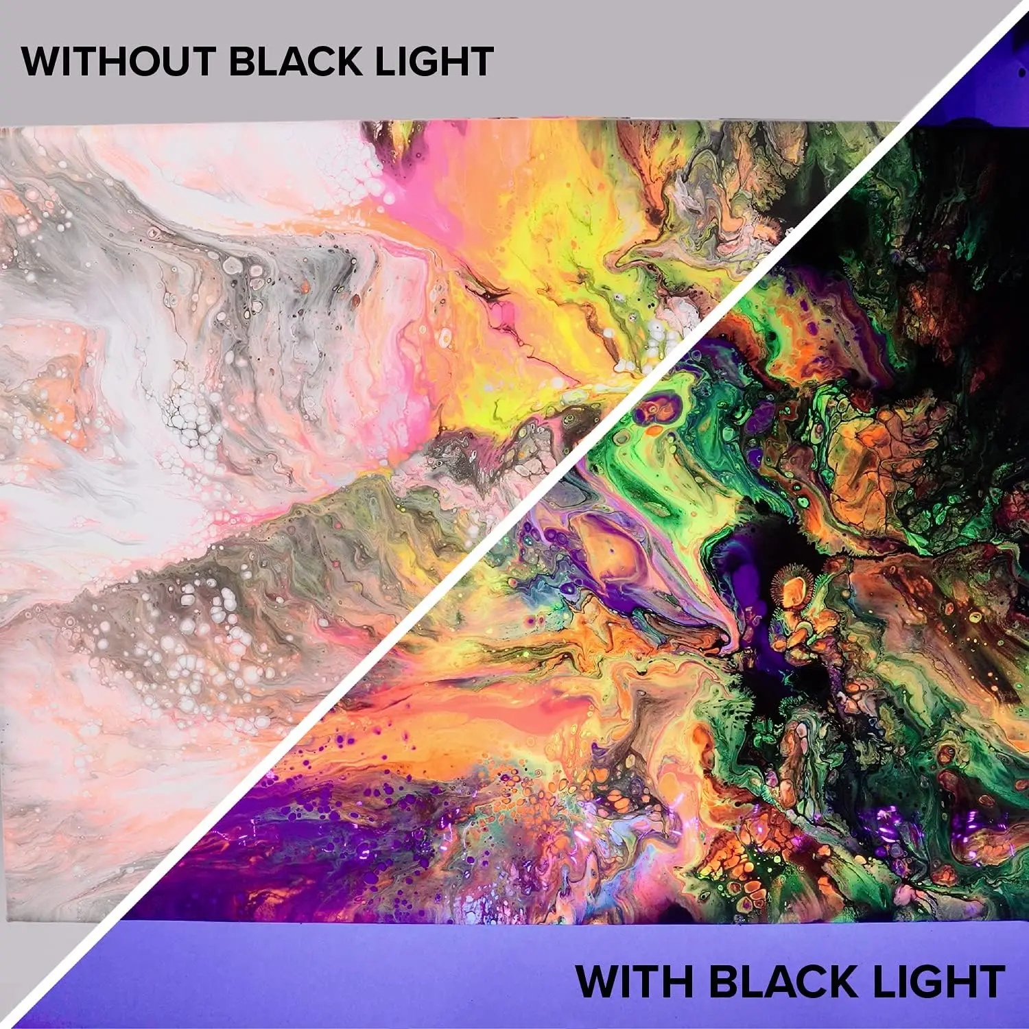 12 color bottles acrylic pouring painting glow in the dark acrylic paint professional neon acrylic paint