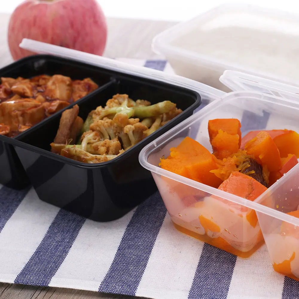 Hot selling compartment  plastic take away food containers tiffin box bento lunch for food restaurant
