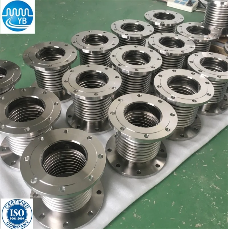 compressible stainless steel bellow axial expansion joint for vacuum pump