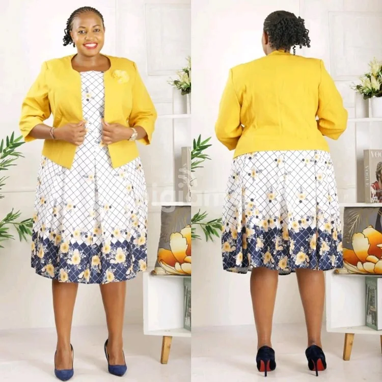 Turkey Women Office Outfit Plus Size Women Church Suits Maxi Church Dress African Women Dress Suit