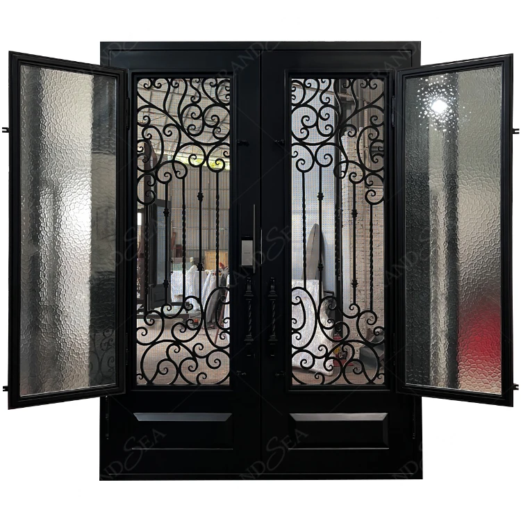Grandsea Top Grade Customized Luxury Modern Villa Front Entry Iron Gate Security Entrance Wrought Iron Gate Modern